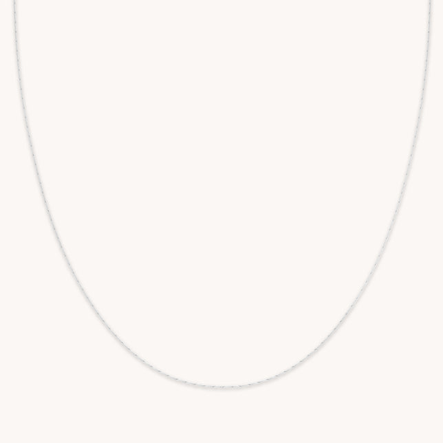 Gold Necklaces - Marylebone Chain Necklace in Solid White Gold - - Astrid &amp; Miyu