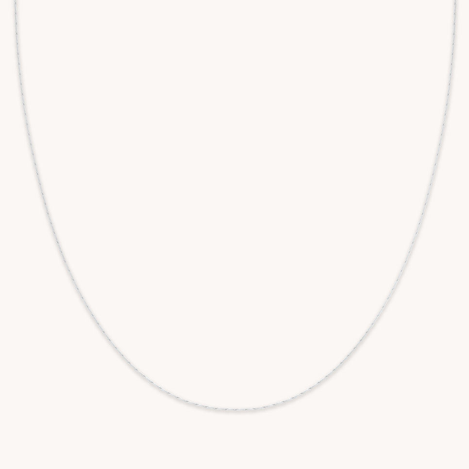 Gold Necklaces - Marylebone Chain Necklace in Solid White Gold - - Astrid &amp; Miyu