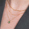 May Tsavorite Birthstone Necklace in Solid Gold