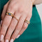 Gleam Crystal Band Ring in Gold