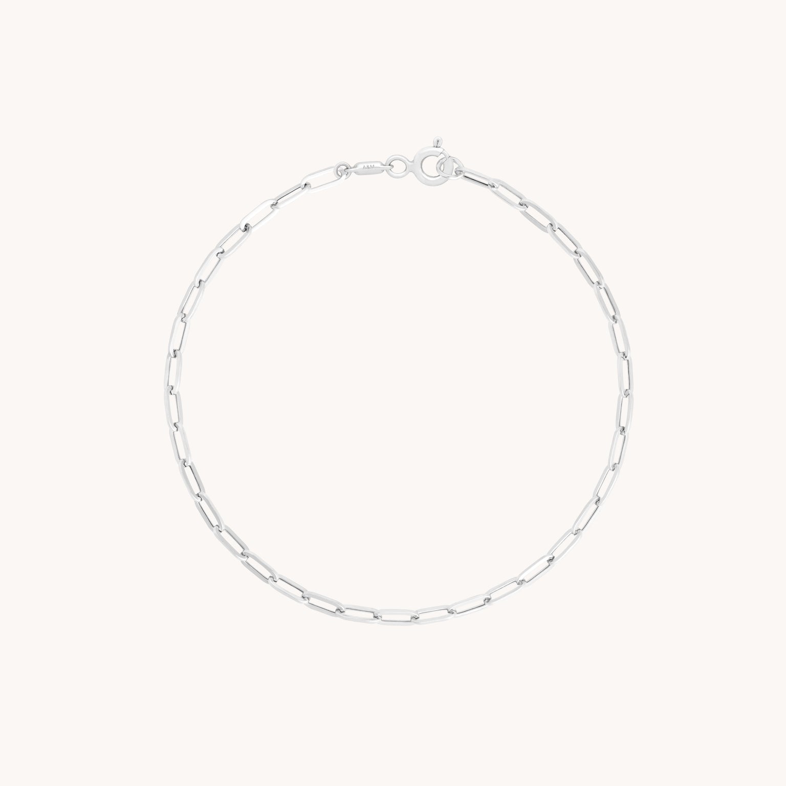 Piccadilly Chain Bracelet in 9k White Gold