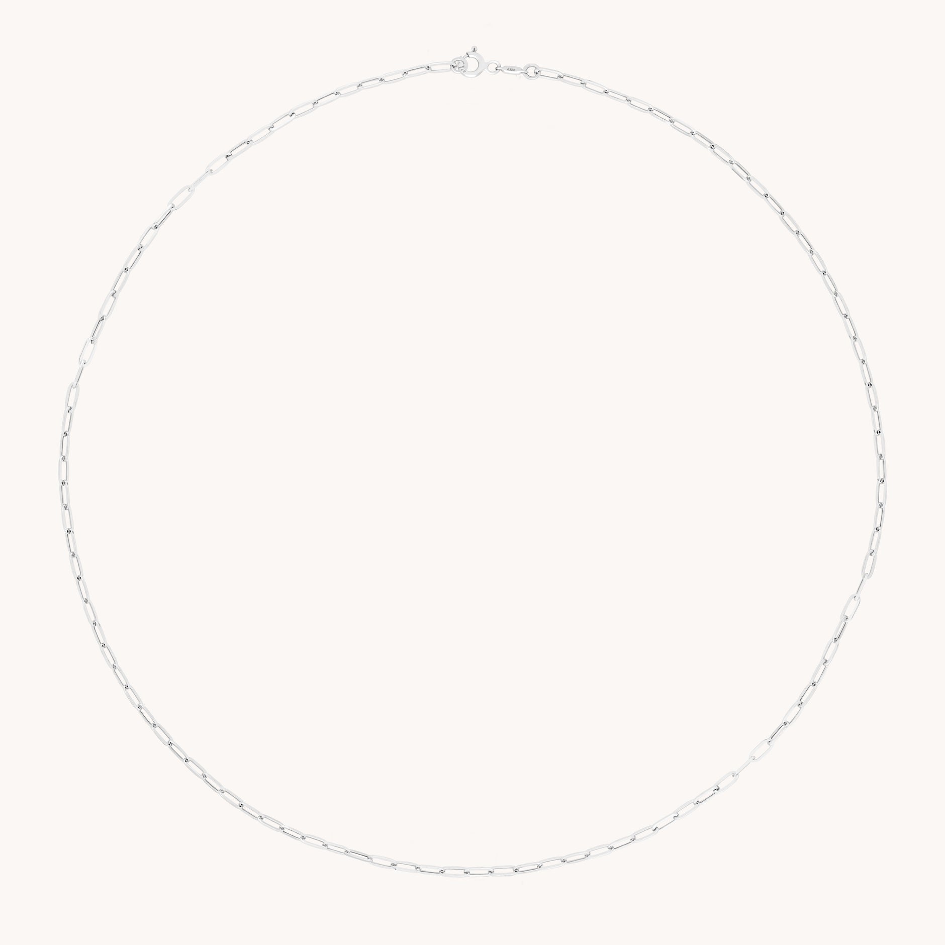 Charm Compatible Necklaces & Bracelets - Piccadilly Chain Necklace in Solid White Gold - Necklaces - Astrid &amp; Miyu
