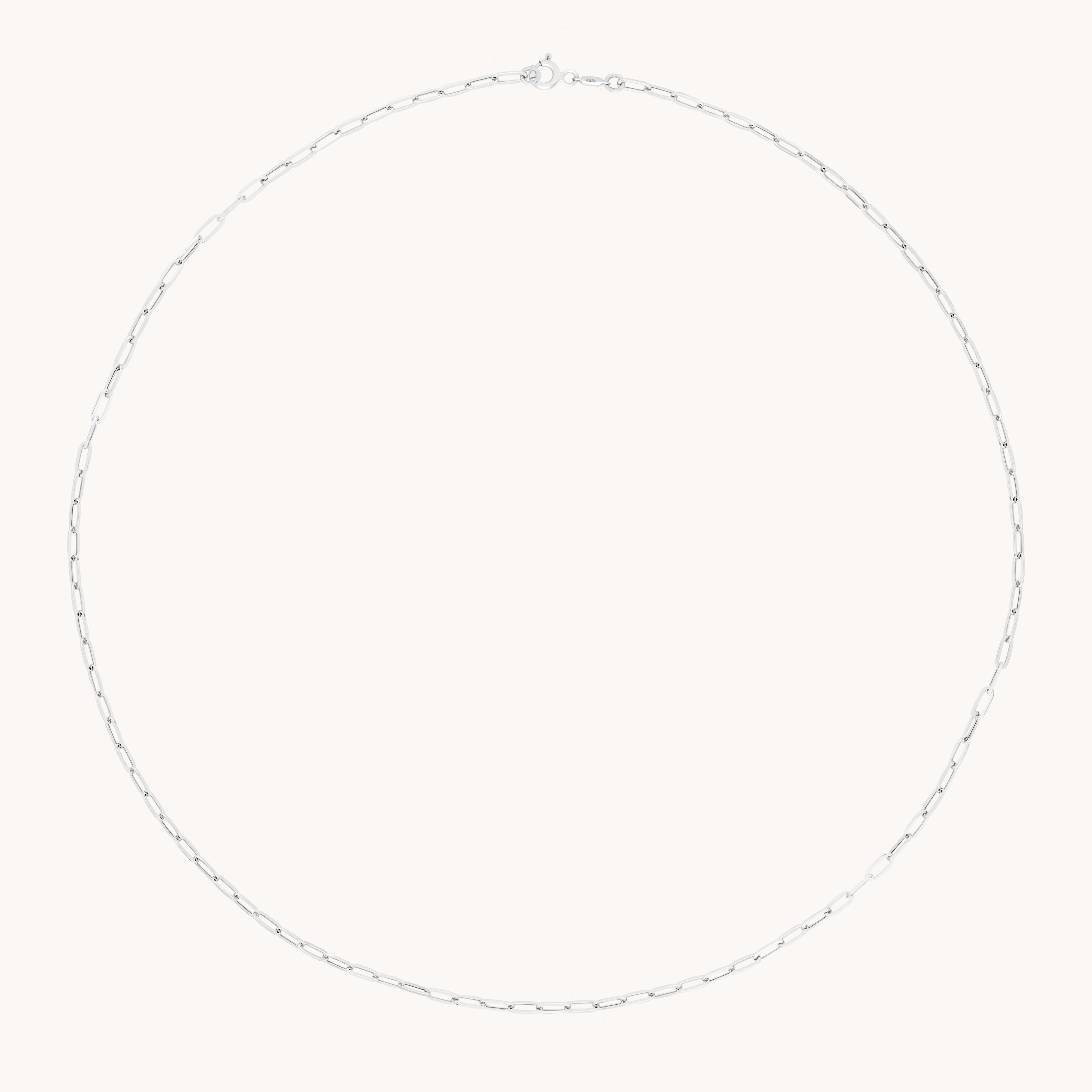 Charm Compatible Necklaces & Bracelets - Piccadilly Chain Necklace in Solid White Gold - Necklaces - Astrid &amp; Miyu