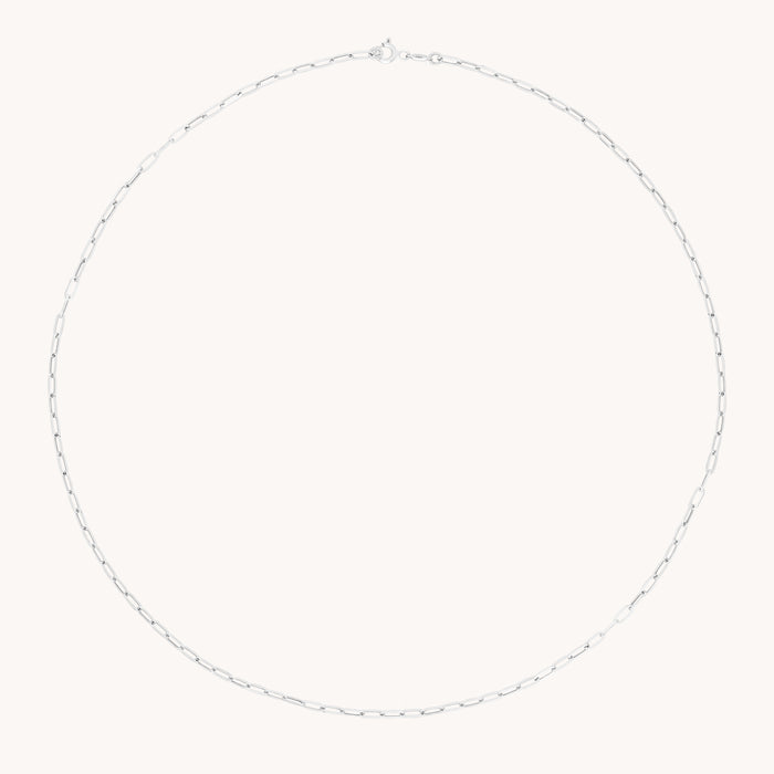 Charm Compatible Necklaces & Bracelets - Piccadilly Chain Necklace in Solid White Gold - Necklaces - Astrid &amp; Miyu
