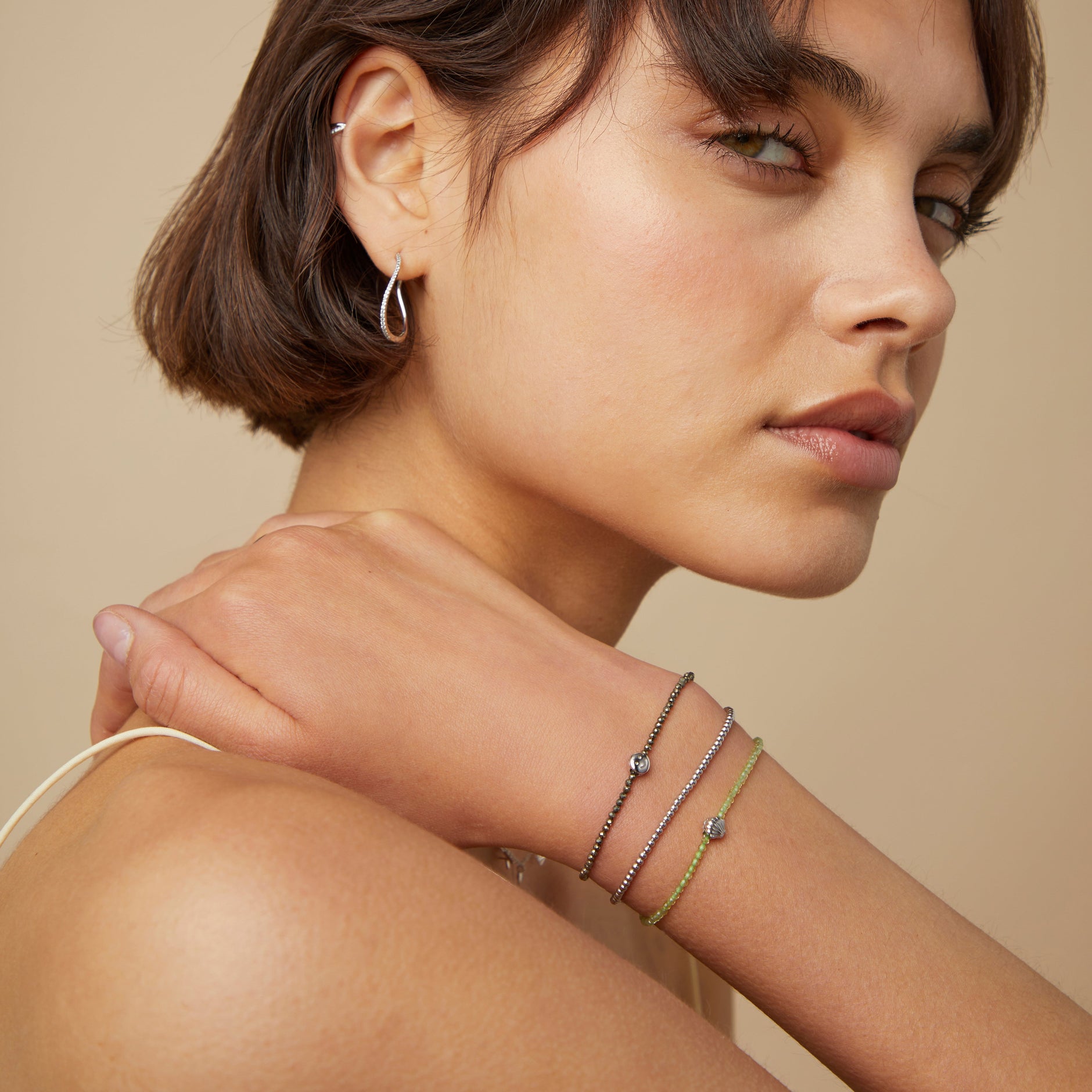 Click Charms - Shell Click Charm in 9k White Gold - Click Charm - Astrid &amp; Miyu