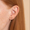 Birthstone Earrings - September Sapphire Birthstone Earrings in Solid Gold - Stud Earrings - Astrid &amp; Miyu