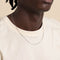 Soho Story Chain Necklace in Solid White Gold