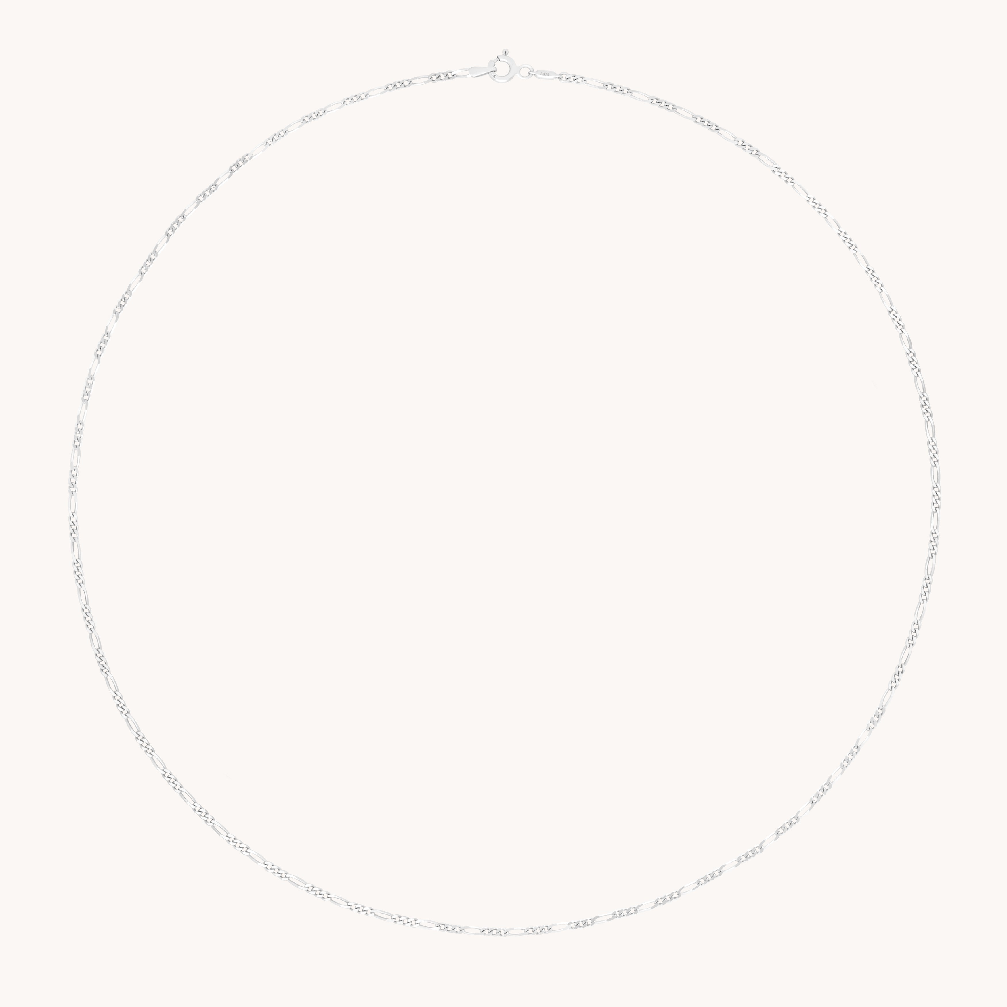 Soho Story Chain Necklace in Solid White Gold