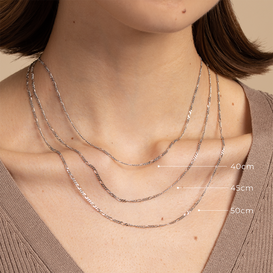 Charm Compatible Necklaces & Bracelets - Soho Chain Necklace in Solid White Gold - - Astrid &amp; Miyu