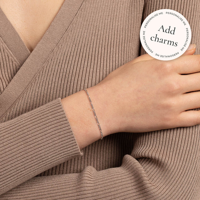 Bracelets - Soho Chain Bracelet in Solid White Gold - - Astrid &amp; Miyu