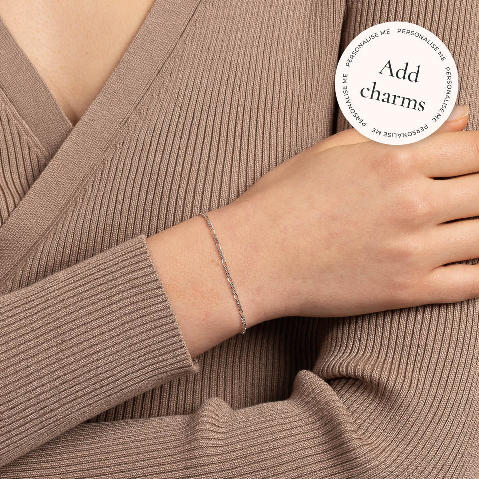 Bracelets - Soho Chain Bracelet in Solid White Gold - - Astrid &amp; Miyu