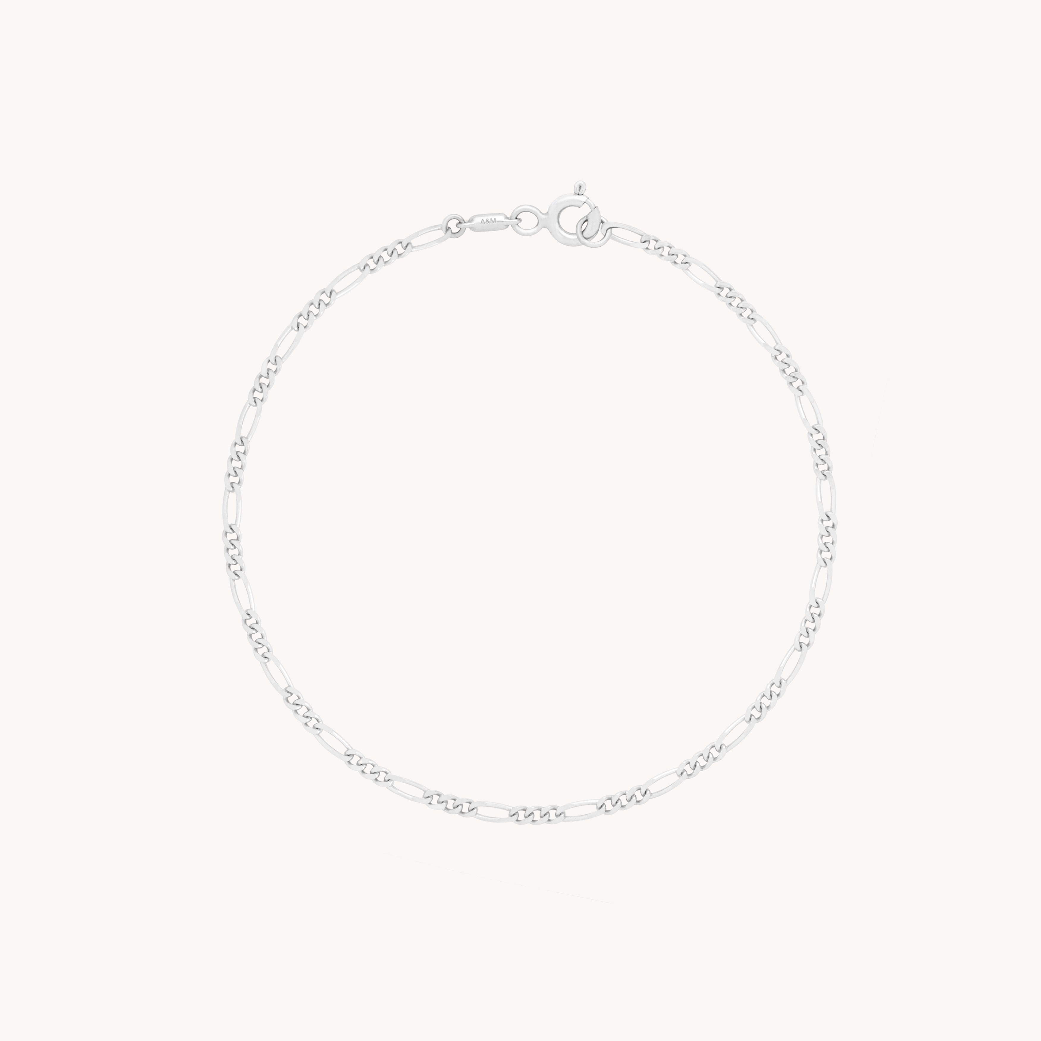 Soho Chain Bracelet in Solid White Gold