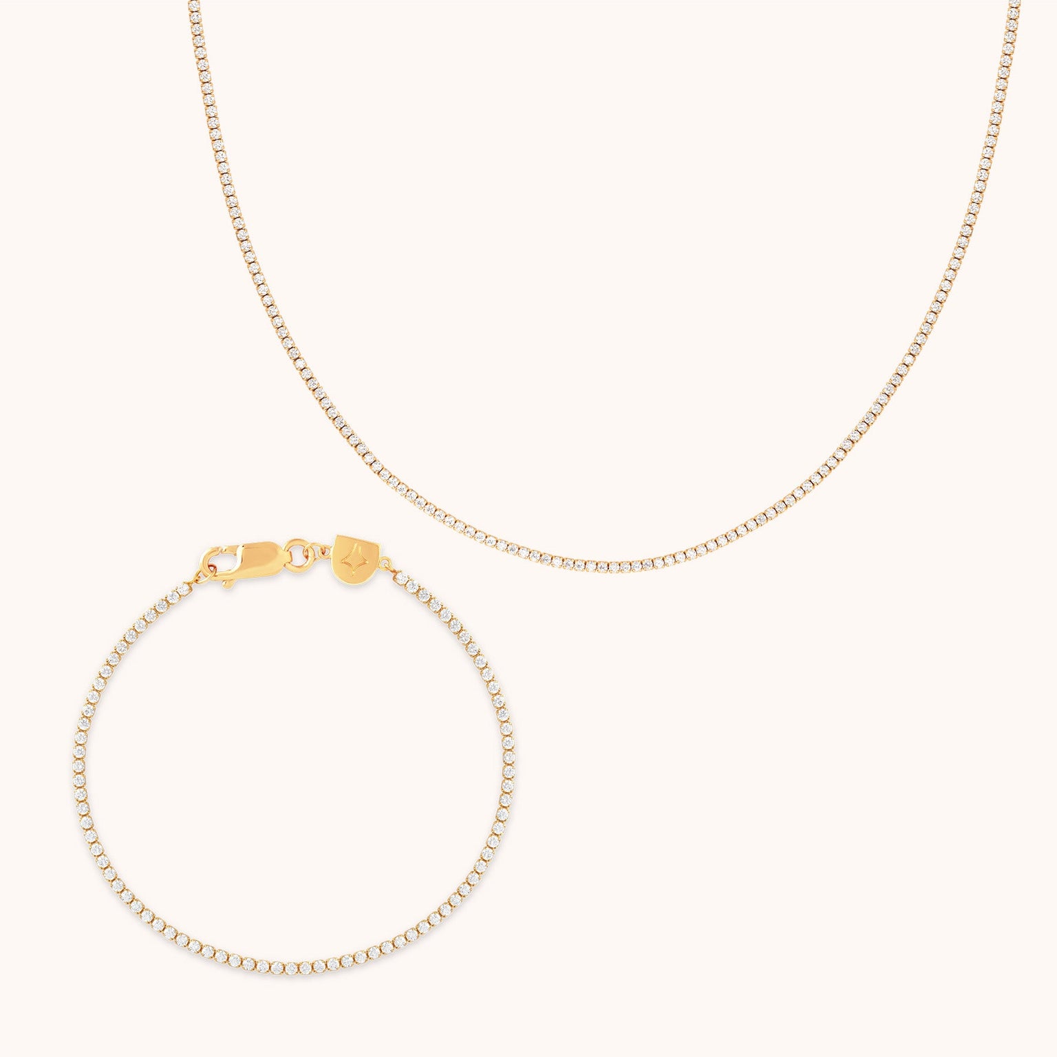Tennis Chain Gift Set in Gold