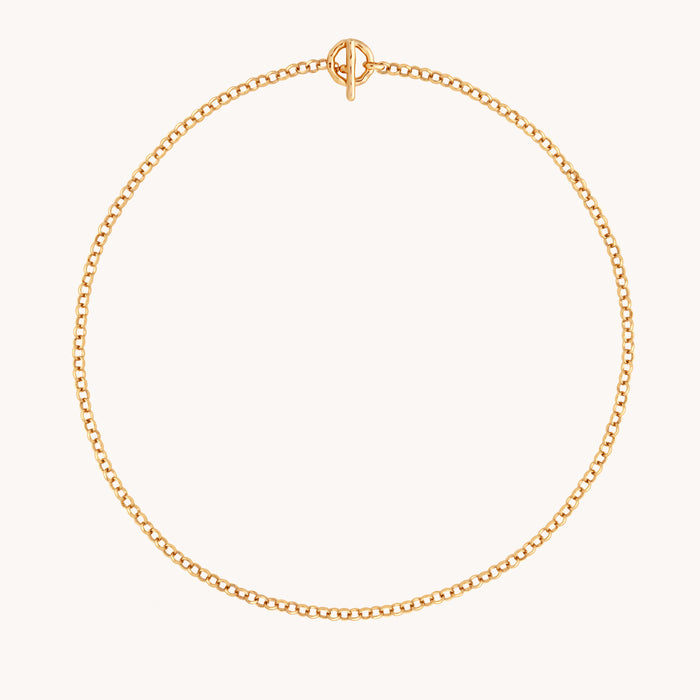 T-Bar Chain Necklace In Gold
