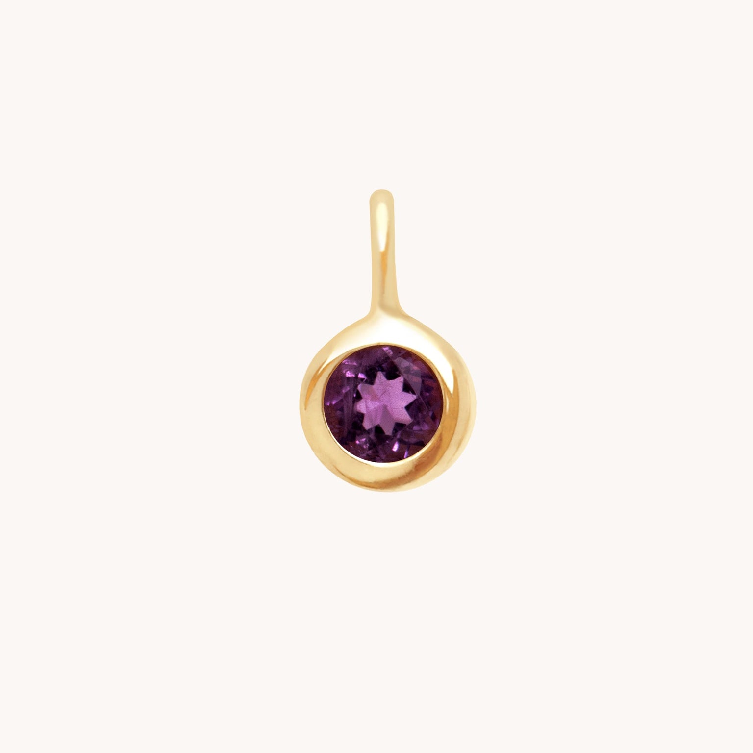 Amethyst Intuition Charm 9k Gold