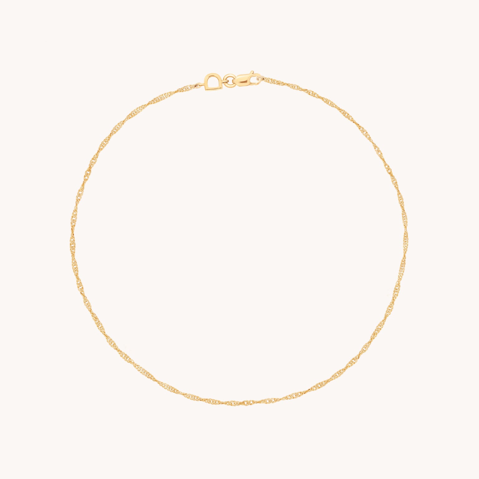 Astrid Chain Anklet in Solid Gold