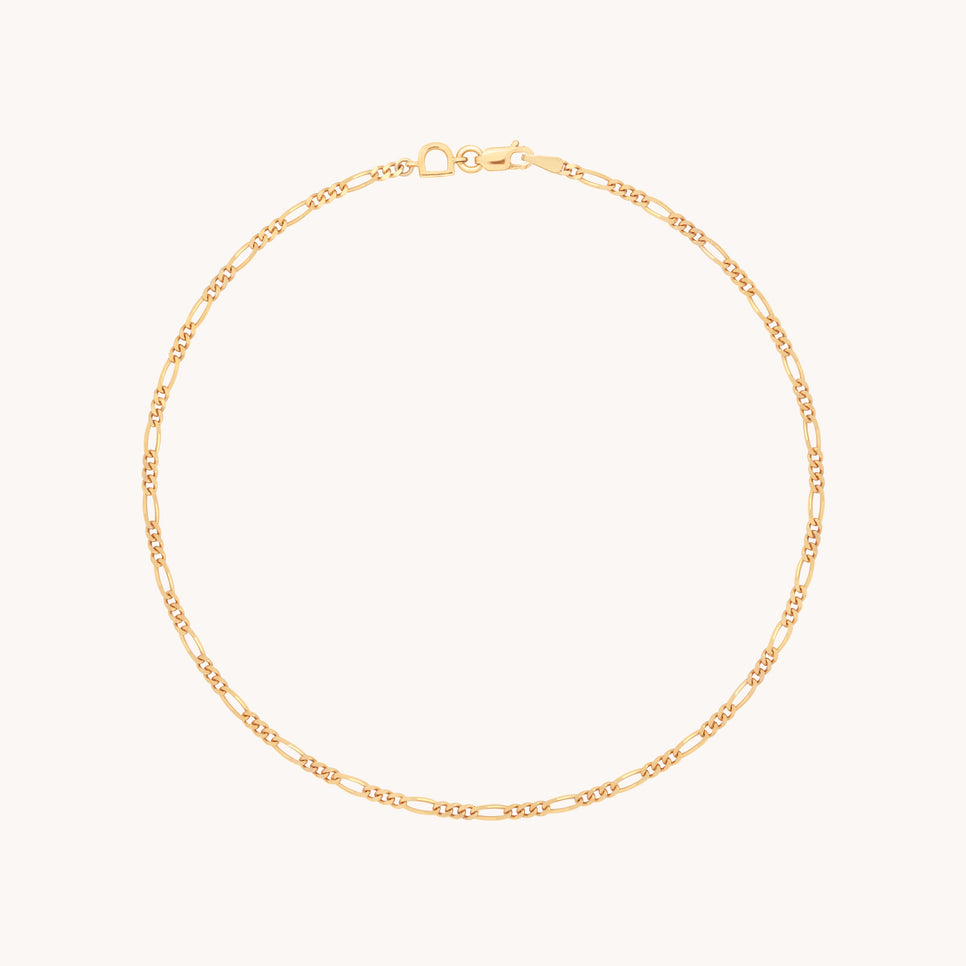 Soho Chain Anklet in Solid Gold