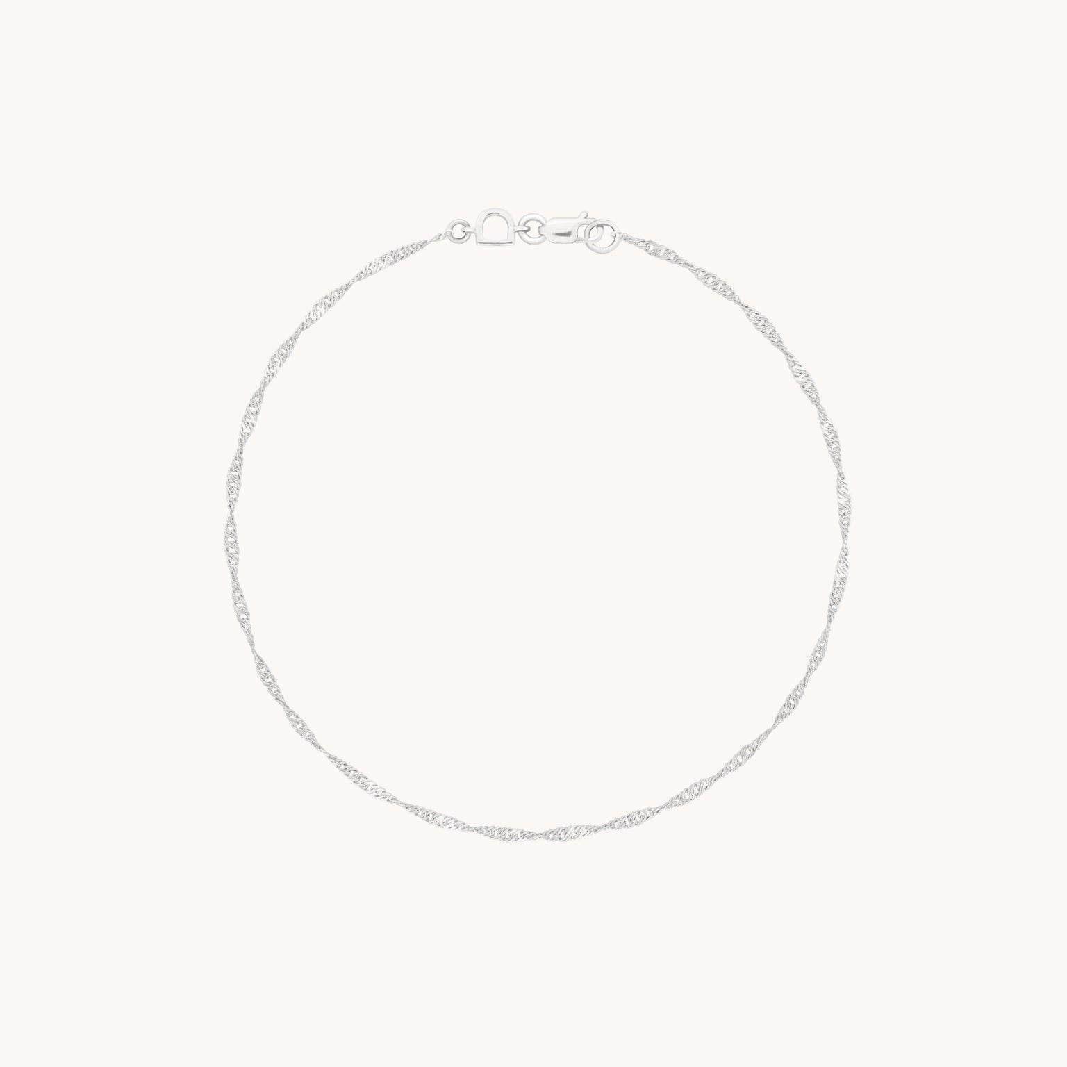 Astrid Chain Bracelet in Solid White Gold