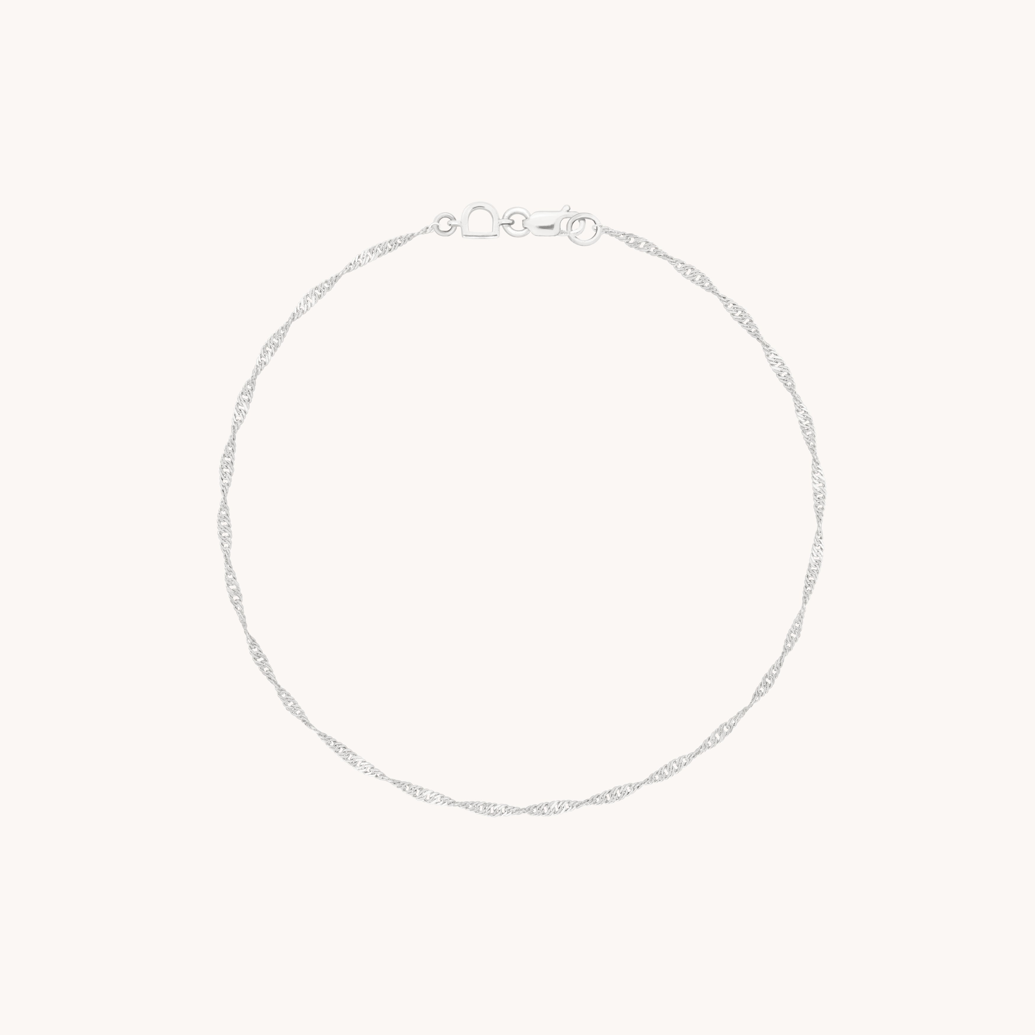Astrid Chain Bracelet in Solid White Gold