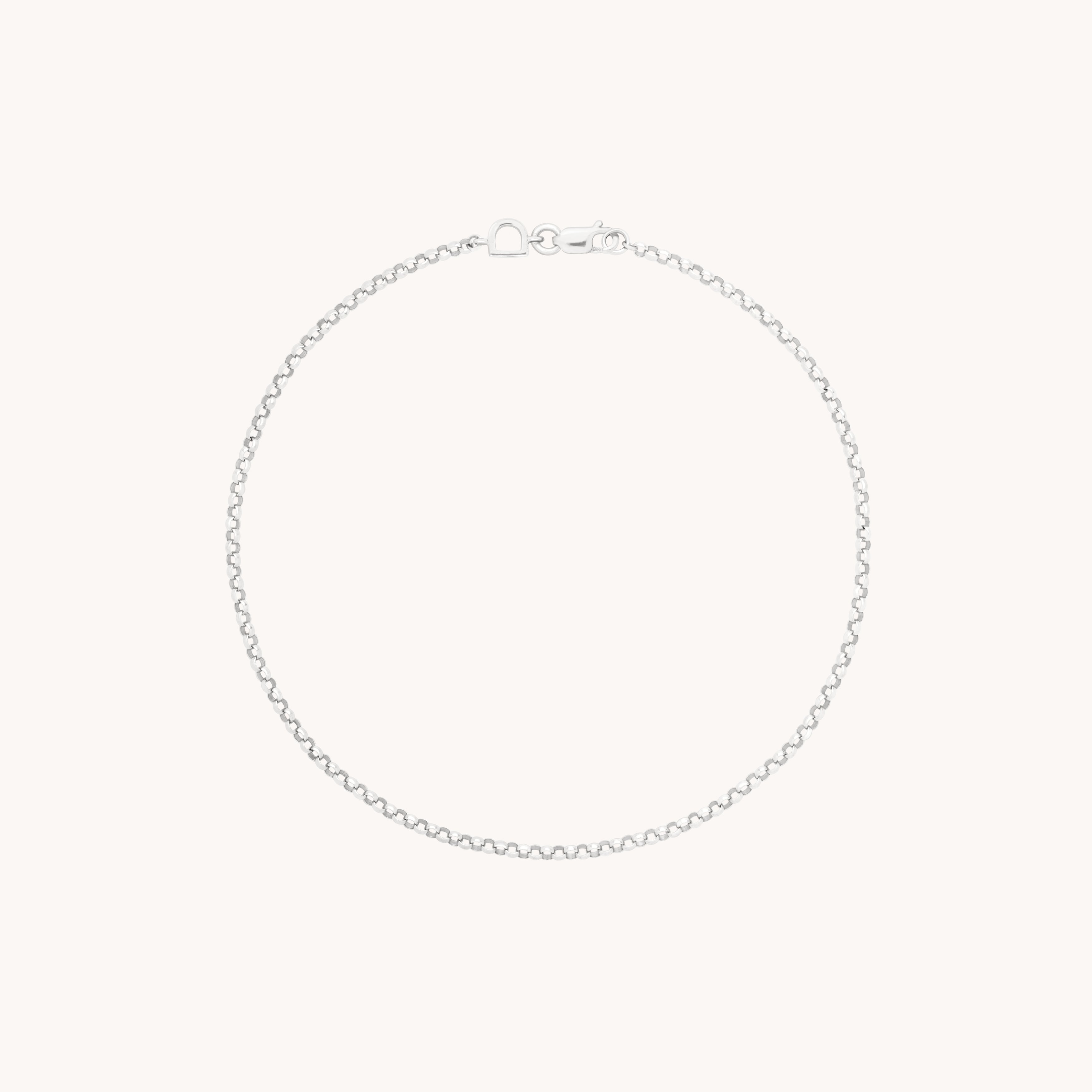 Chelsea Chain Bracelet in Solid White Gold