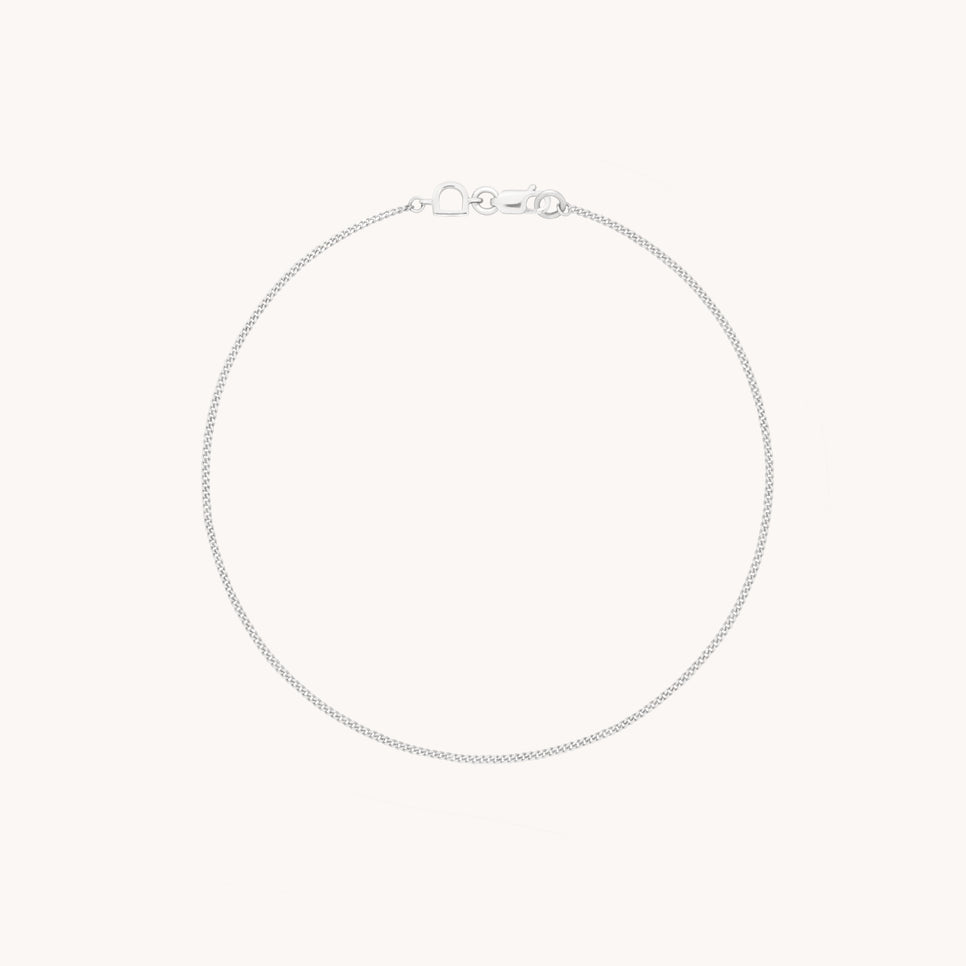 Miyu Chain Bracelet in Solid White Gold