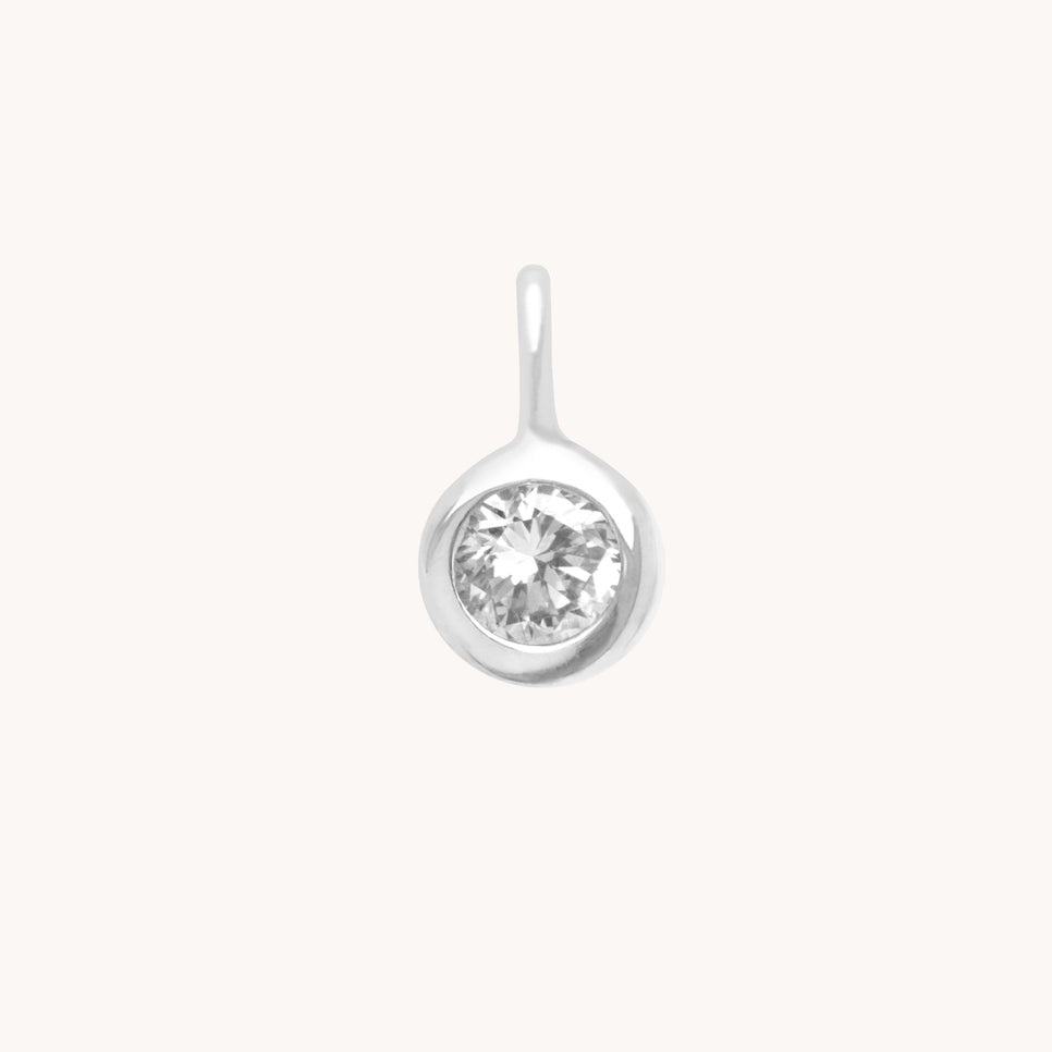 Diamond Strength Charm 9k White Gold