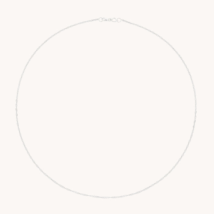 Bold Astrid Chain Necklace in Solid White Gold