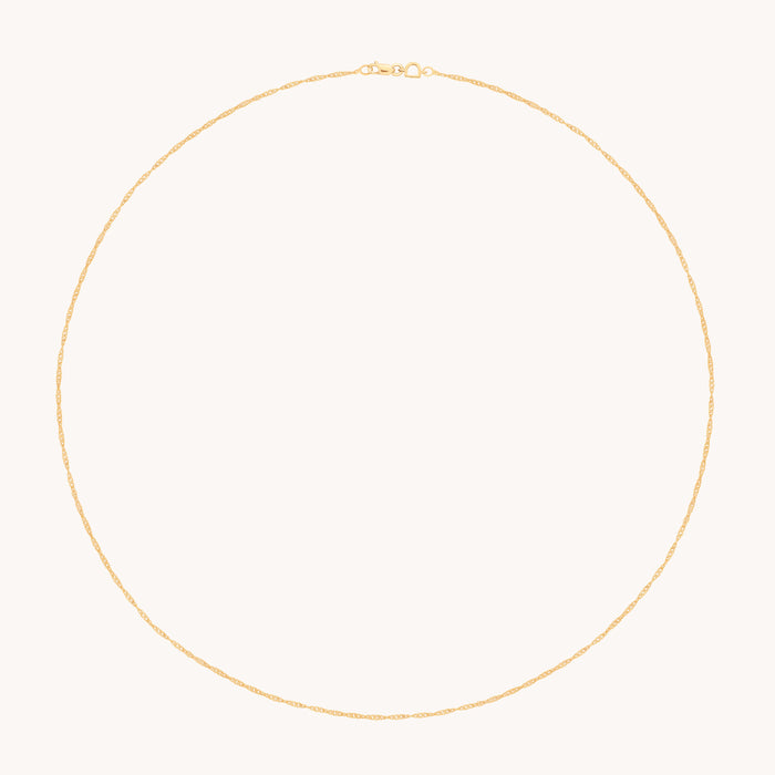 Astrid Story Chain Necklace in Solid Gold