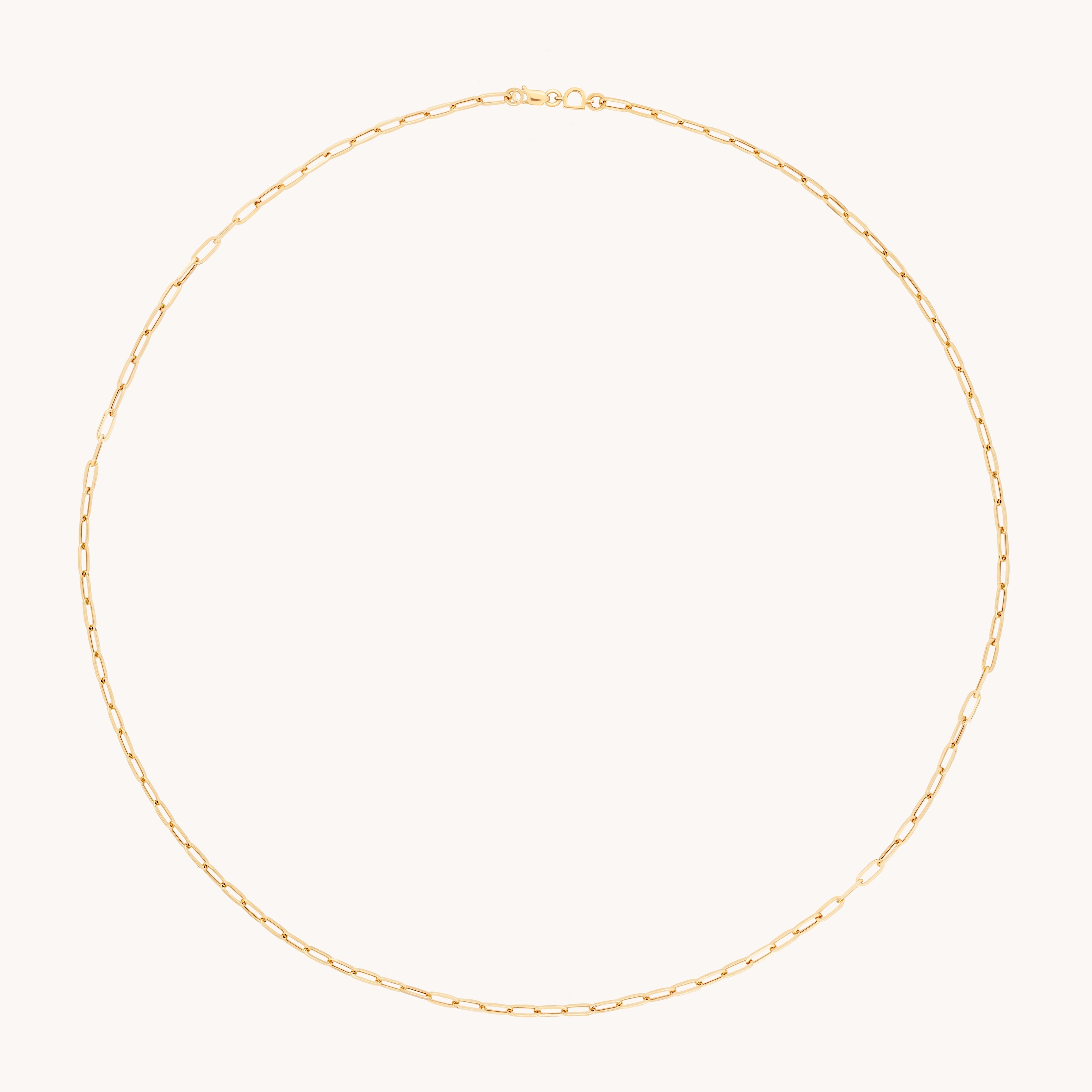 Piccadilly Chain Necklace in Solid Gold