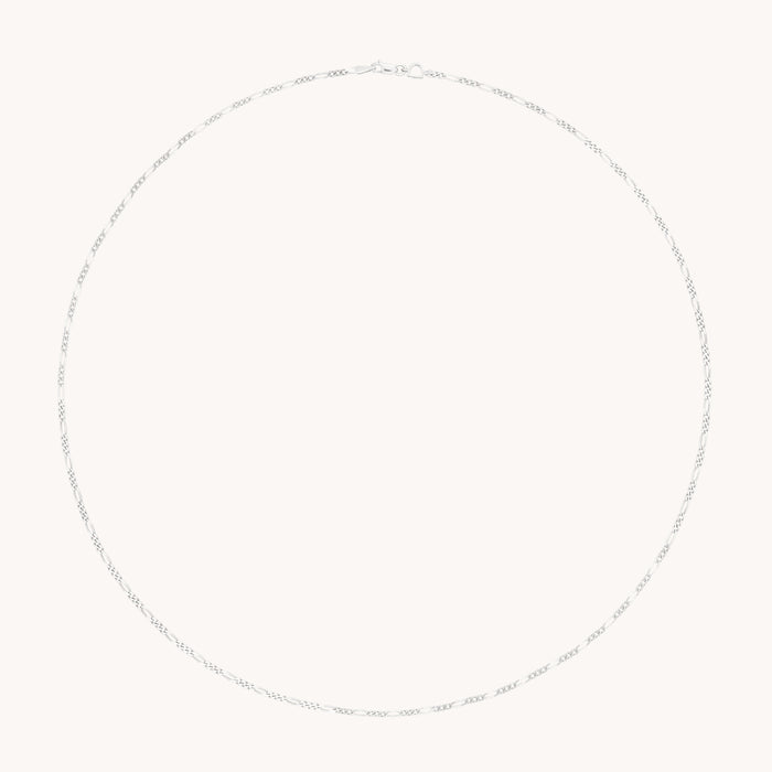 Soho Chain Necklace in Solid White Gold