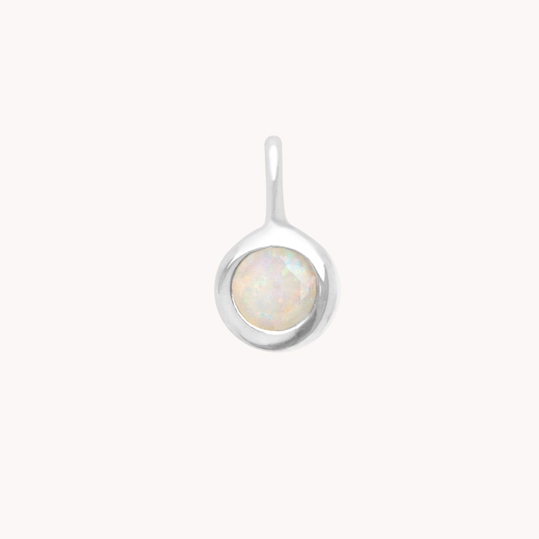 Opal Good Fortune Charm 9k White Gold