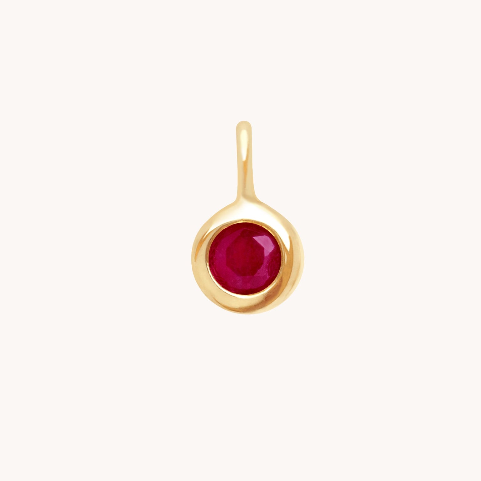 Ruby Power Charm 9k Gold