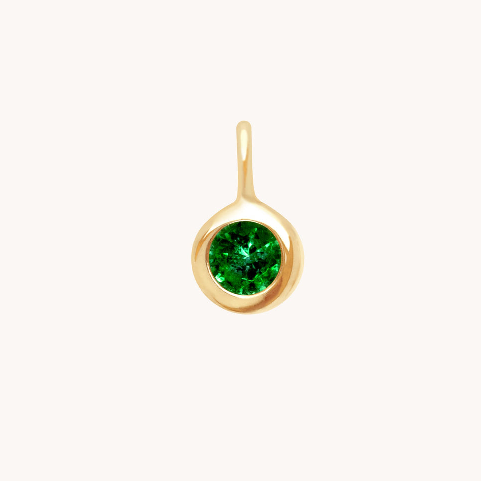 Tsavorite Abundance Charm 9k Gold