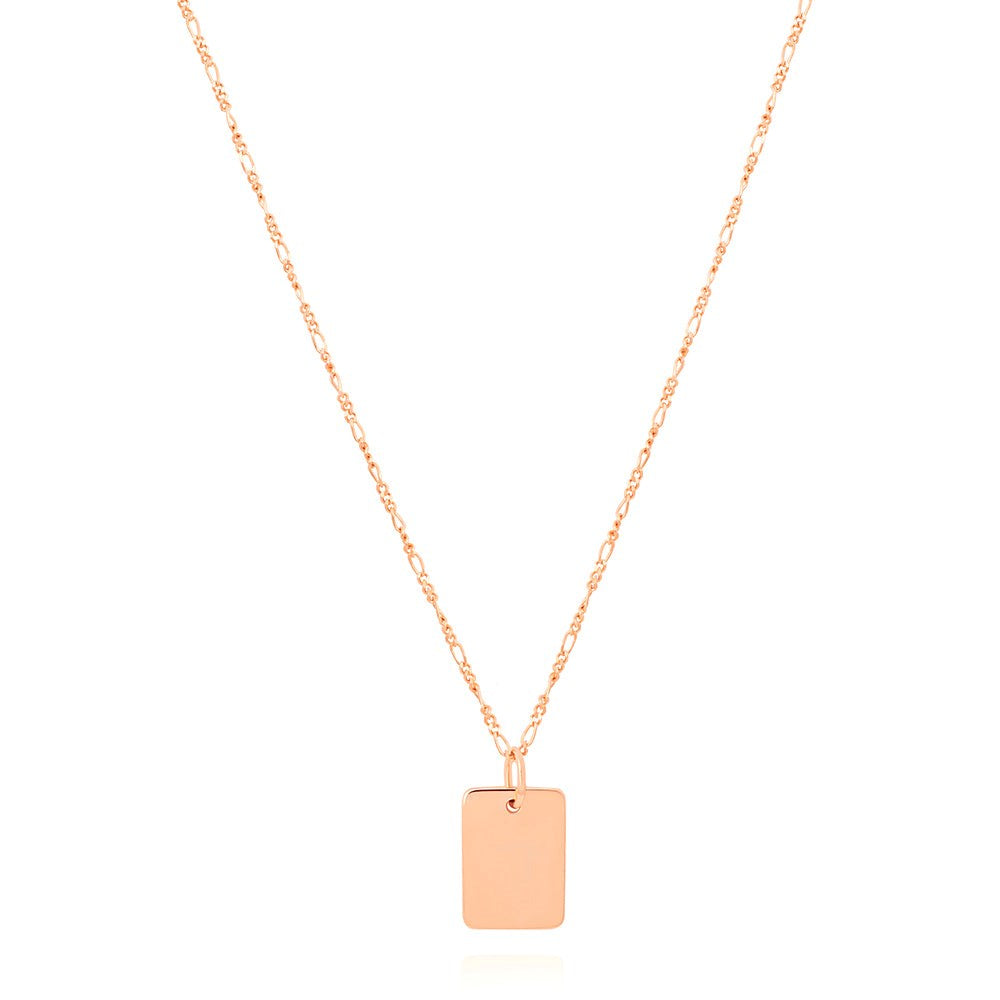 Basic 2.0 Large ID Necklace in Rose Gold