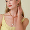 Pearl Link Chain Necklace in Gold worn