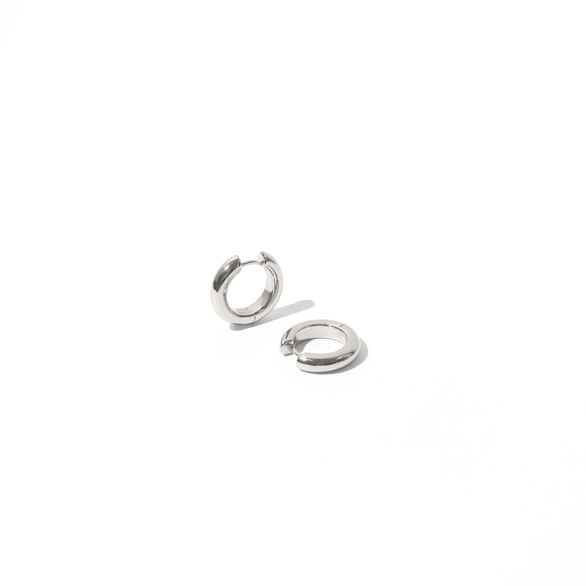 Bold Medium Silver Hoops Astrid Miyu Earrings