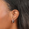 Bold Medium Hoops in Silver worn side view