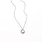 Bold Halo Pendant Necklace in Silver flat lay