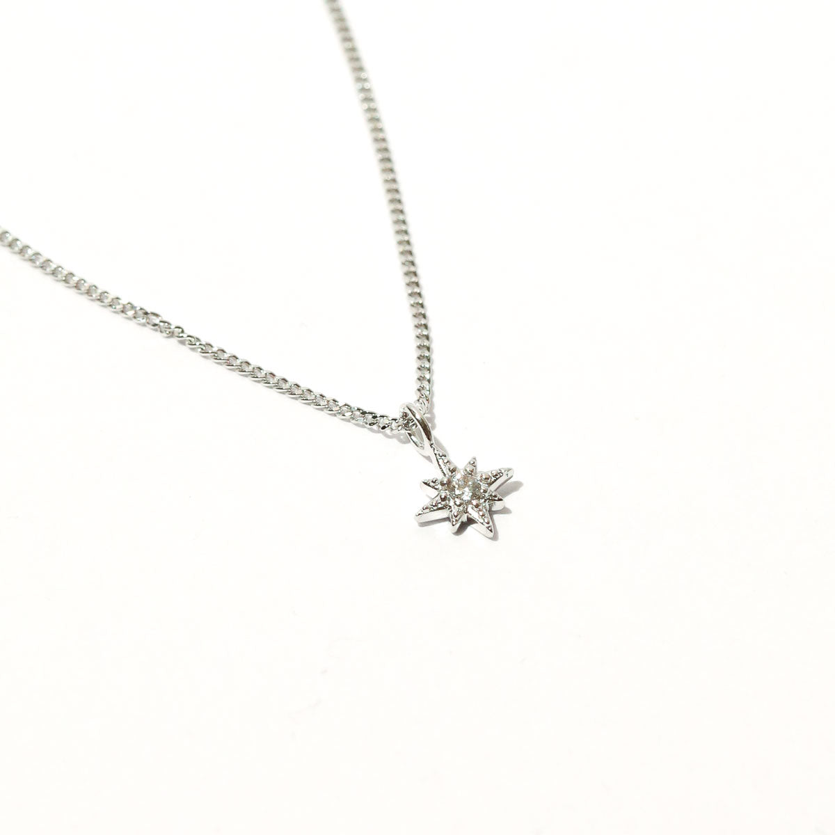 Twilight Star Pendant Necklace in Silver close up