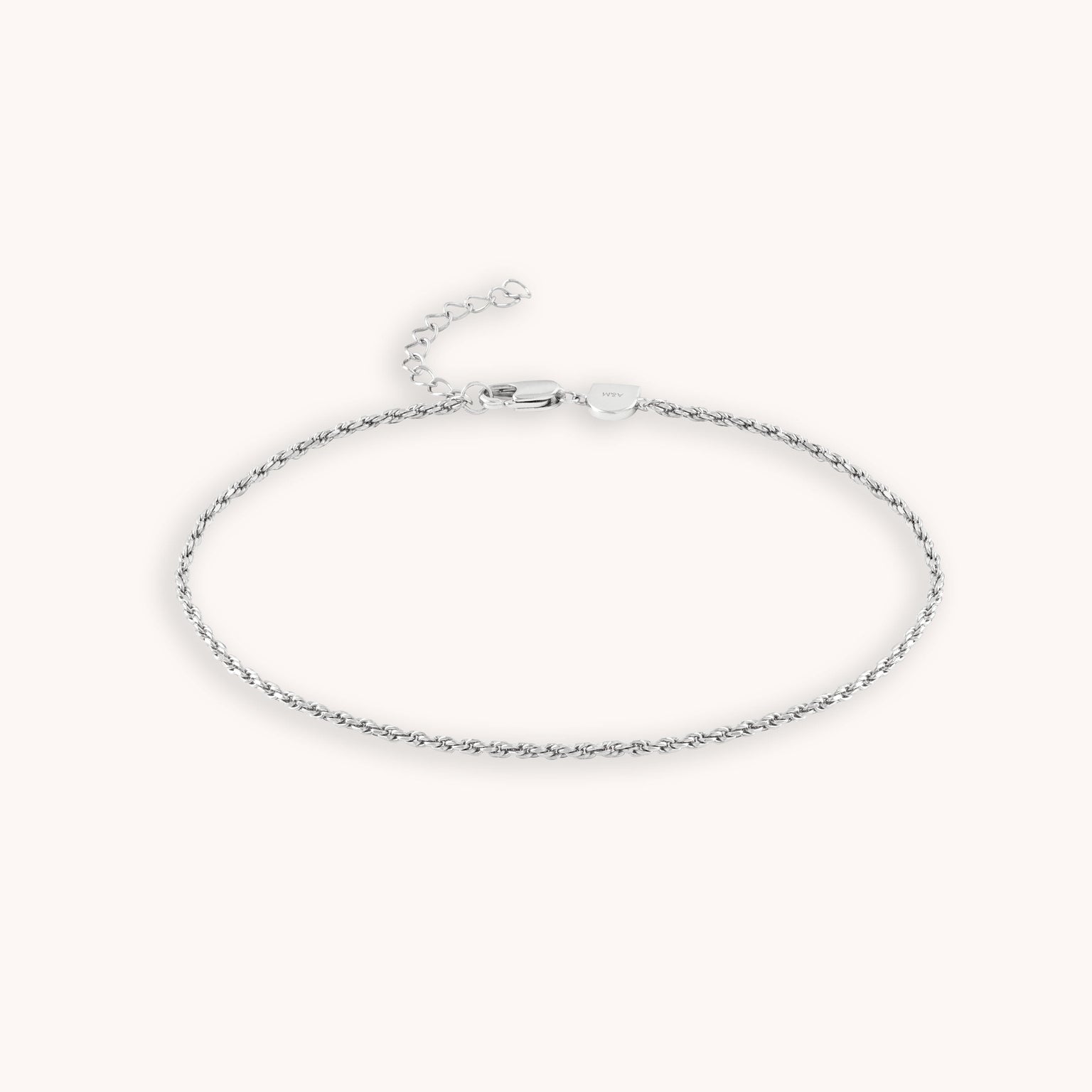 Rope Chain Anklet in Silver