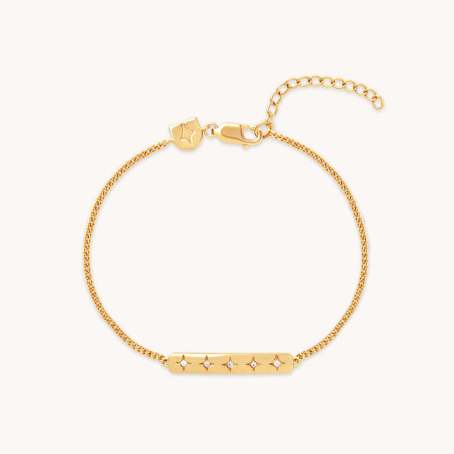 Cosmic Star Bar Bracelet in Gold