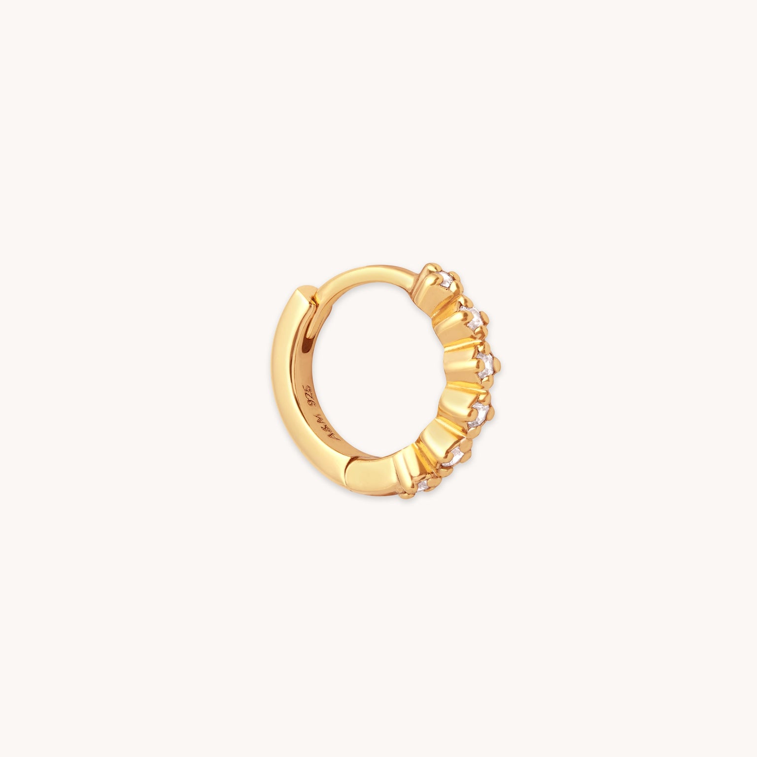 Illume Crystal 8mm Hoop in Gold