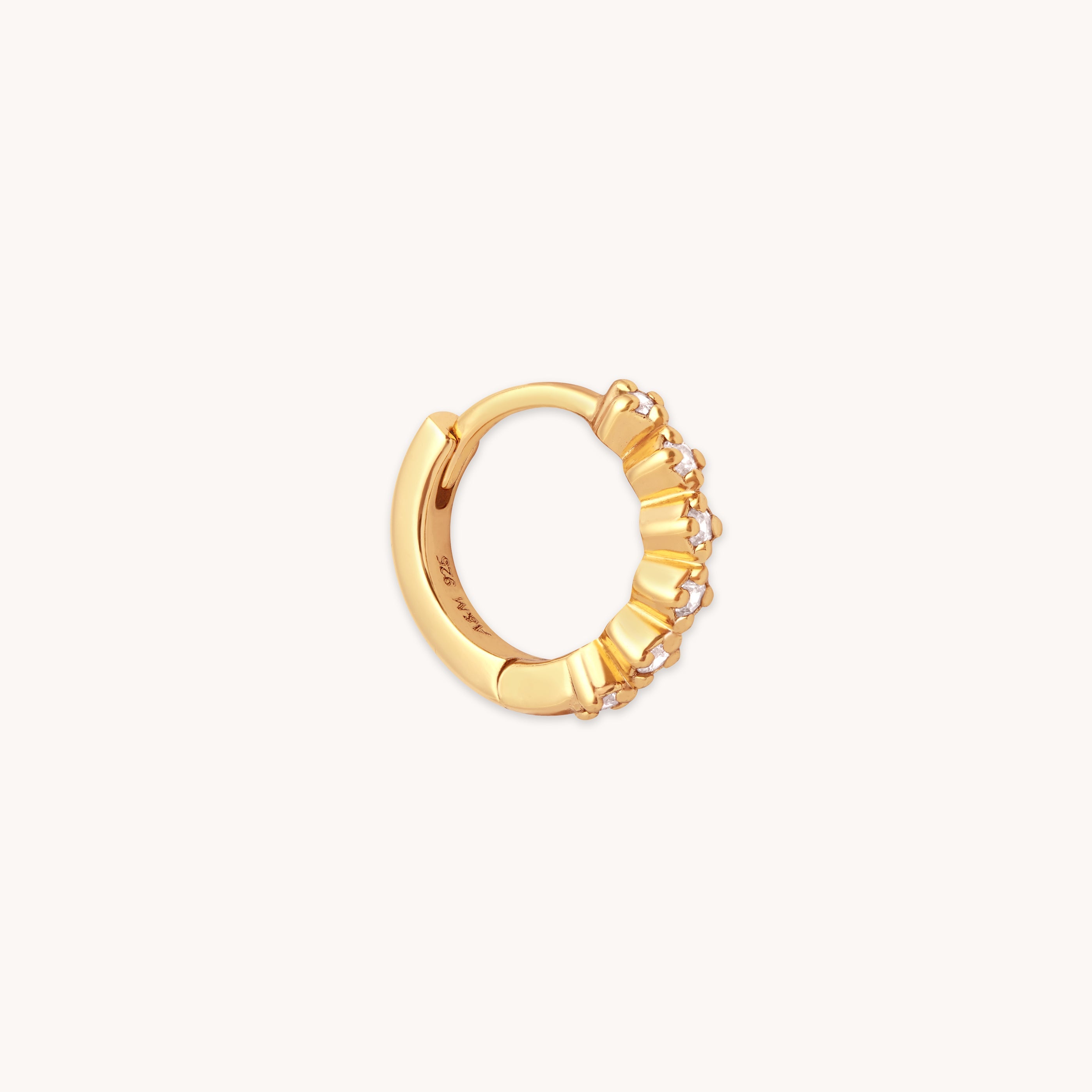 Illume Crystal 8mm Hoop in Gold