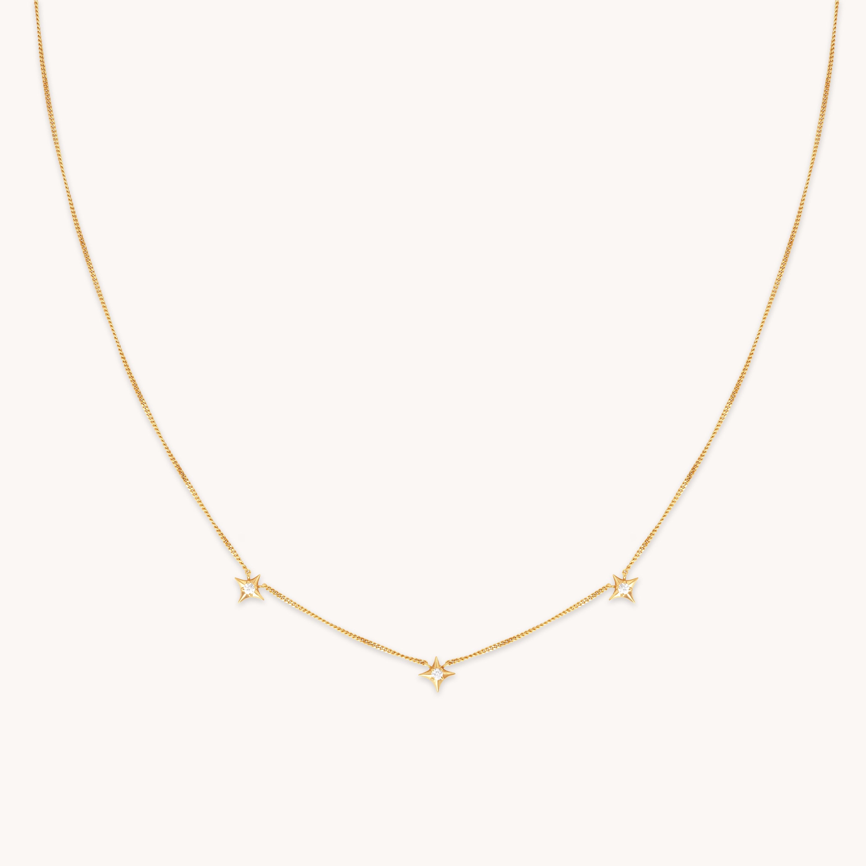 Cosmic Star Charm Gold Necklace | Astrid & Miyu Necklaces