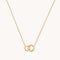 Orbit Crystal Chain Necklace in Gold