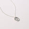 Orbit Crystal Chain Necklace in Silver flat lay