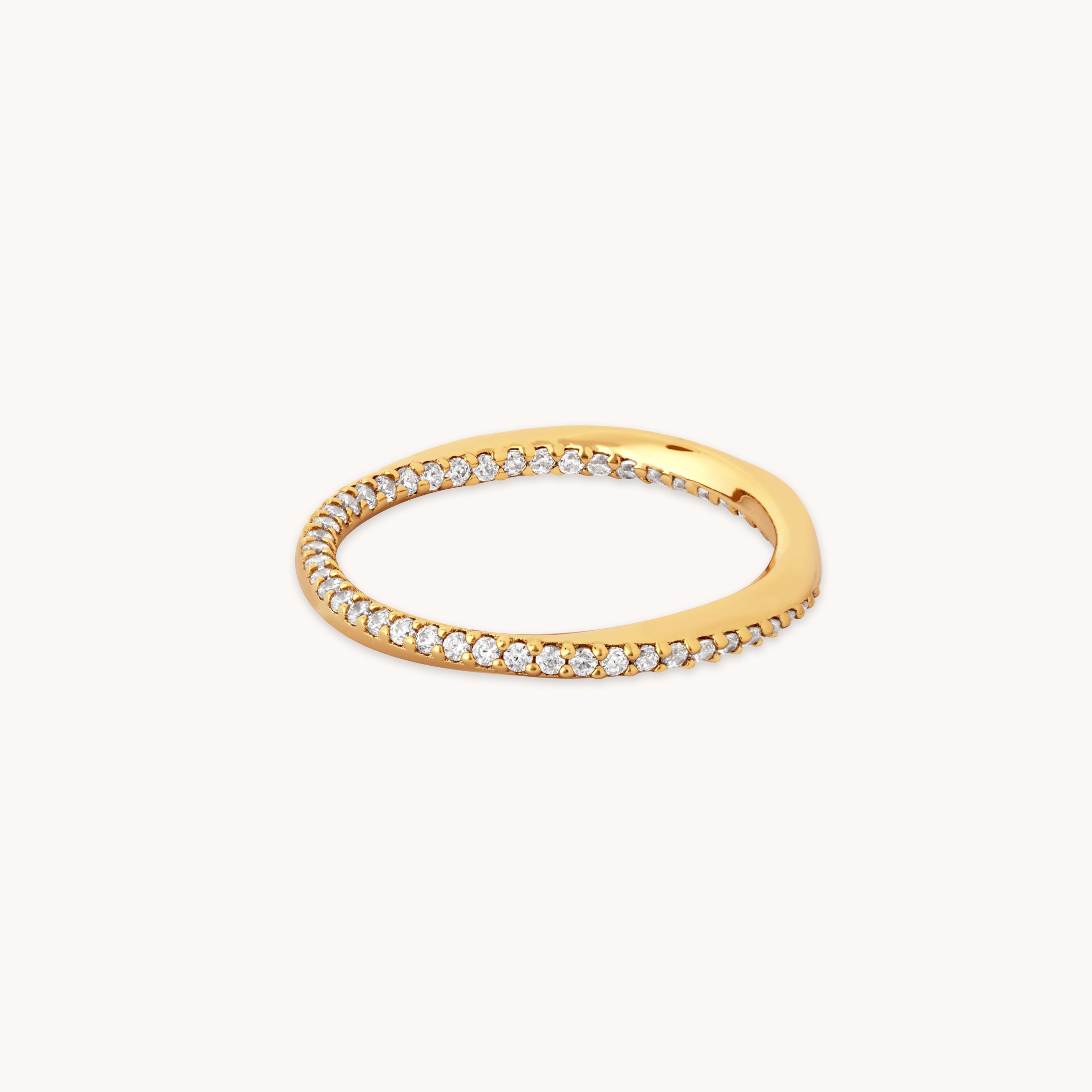 Orbit Crystal Band Ring in Gold