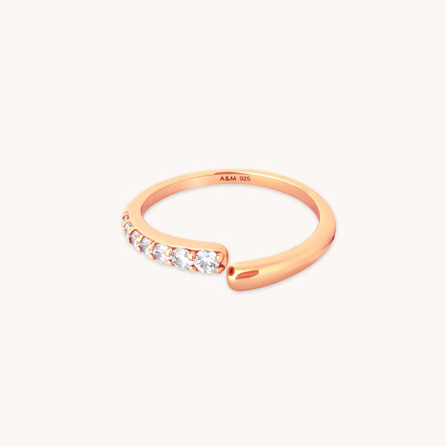 Orbit Crystal Ring in Rose Gold