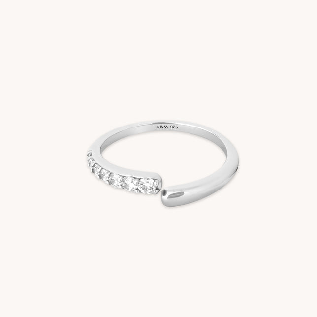 Orbit Crystal Ring in Silver