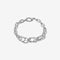 Orbit Chain Bracelet in Silver flat lay